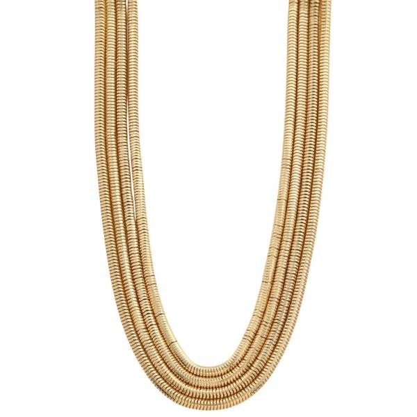 SODAJO METAL LAYERED GOLD DIPPED NECKLACE