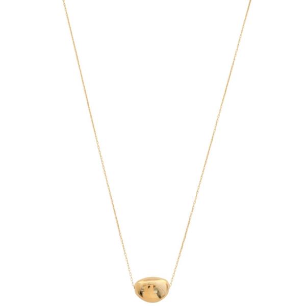 SODAJO OVAL BEAD GOLD DIPPED NECKLACE