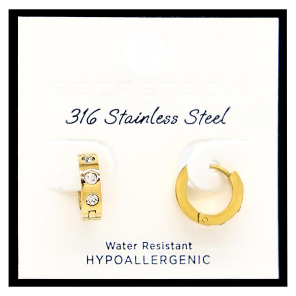 SECRET BOX STAINLESS STEEL EARRING