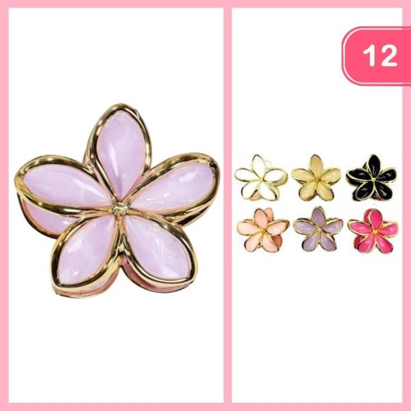 FLOWER HAIR CLAW CLIP (12 UNITS)