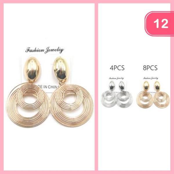 LAYERED DANGLE EARRINGS (12 UNITS)