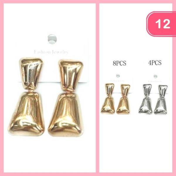 METAL DANGLE EARRING (12 UNITS)