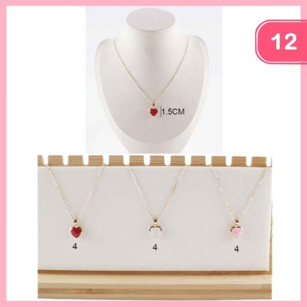 HEART PENDANT NECKLACE (12 UNITS)