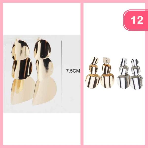 ROUND DANGLE EARRINGS (12 UNITS)