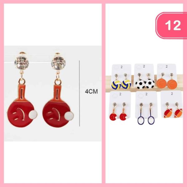 SPORTS DANGLE EARRING (12 UNITS)