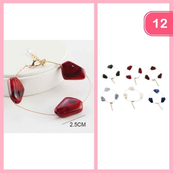 STONE BRACELET (12 UNITS)