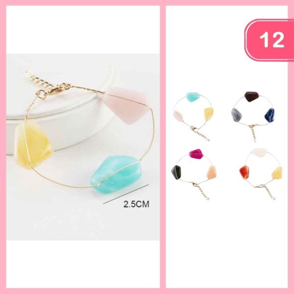 STONE BRACELET (12 UNITS)