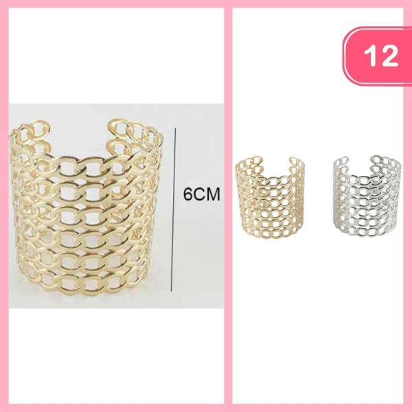 METAL CUFF BRACELET (12 UNITS)