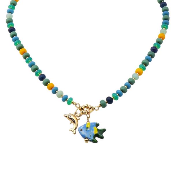 SEALIFE CHARM BEADED NECKLACE