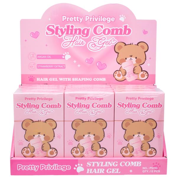 PRETTY PRIVILEGE STYLING COMB HAIR GEL (12 UNITS)