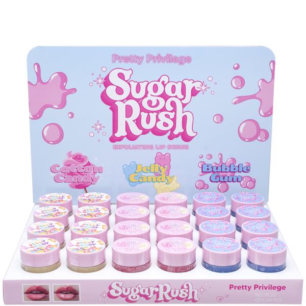 PRETTY PRIVILEGE SUGAR RUSH EXFOLIATING LIP SCRUB (24 UNITS)