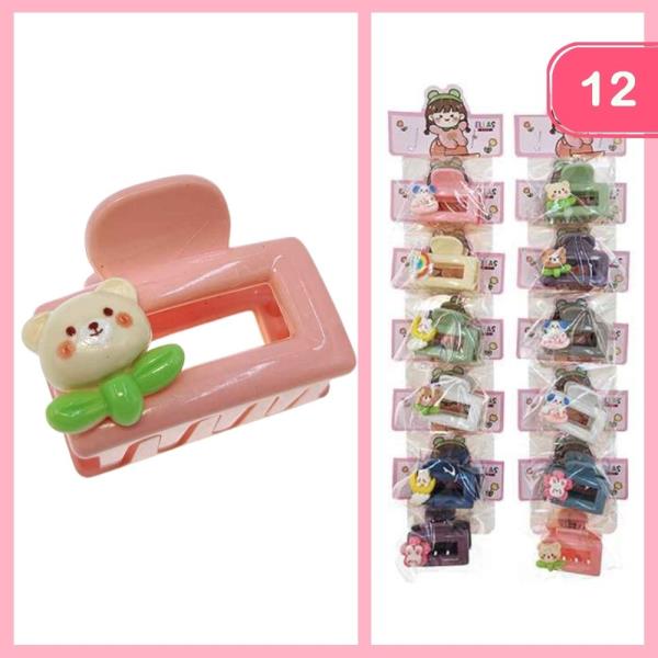 CUTE HAIR CLAW CLIP (12 UNITS)
