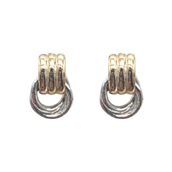 18K BRASS LOVE KNOT STUD EARRING