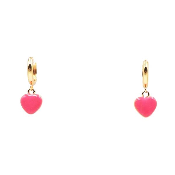 HEART DROP HUGGIE DANGLE EARRING