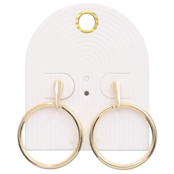 METAL BAR ROUND METAL EARRING