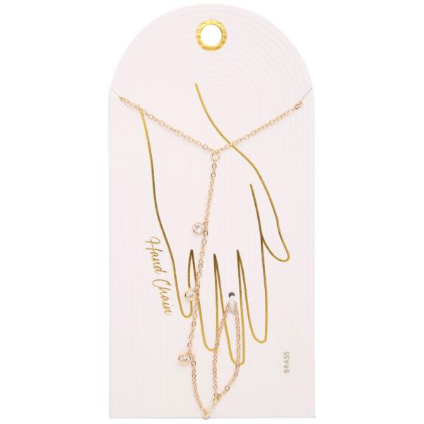 CRYSTAL METAL HAND CHAIN