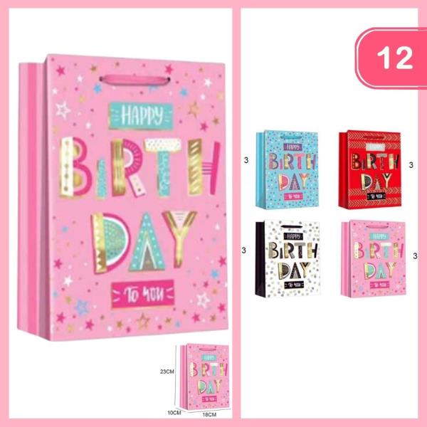 HAPPY BIRTHDAY GIFT BAG (12 UNITS)