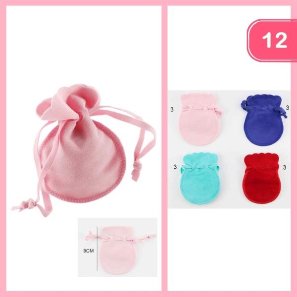 SMALL VELVET DRAWSTRING POUCH (12 UNITS)