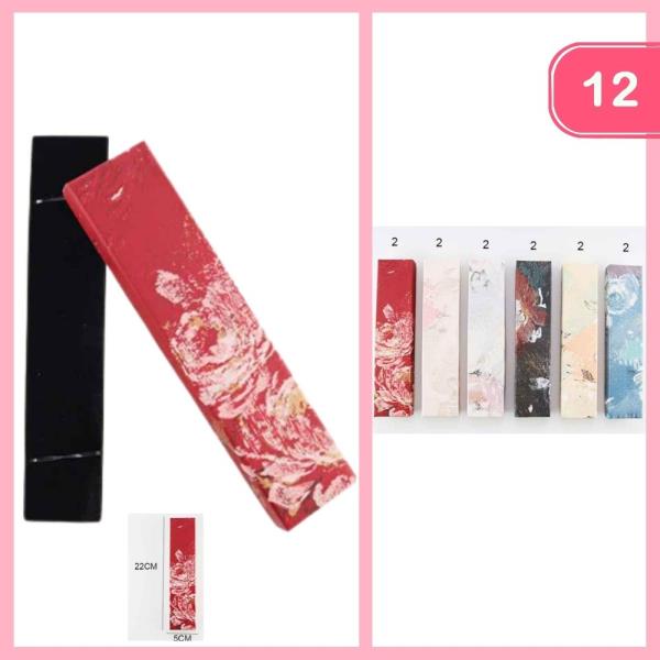 FLOWER PAINTING LONG JEWELRY GIFT BOX (12 UNITS)