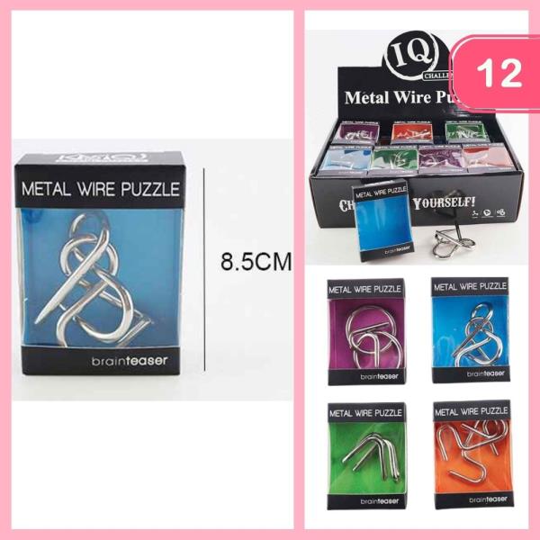 METAL WIRE PUZZLE (12 UNITS)