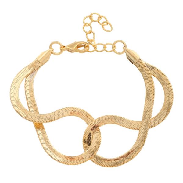 SODAJO CRISS CROSS GOLD DIPPED BRACELET