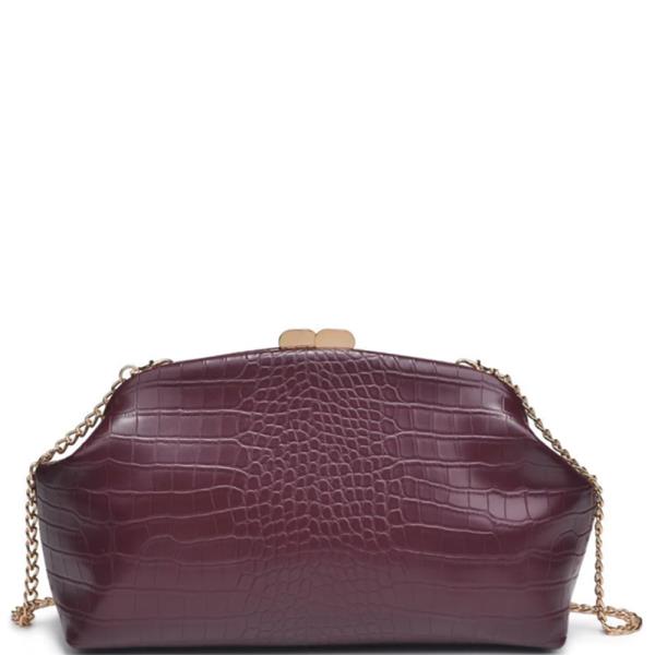 CAMILLE CROC DESIGN CLUTCH BAG