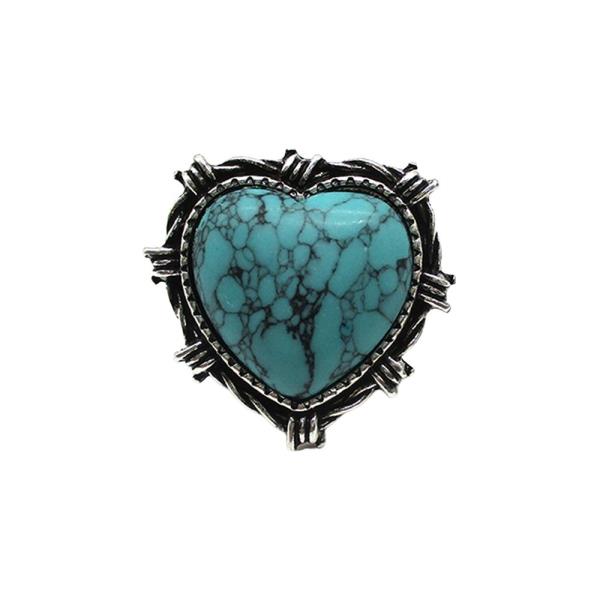 WESTERN TURQUOISE HEART RING