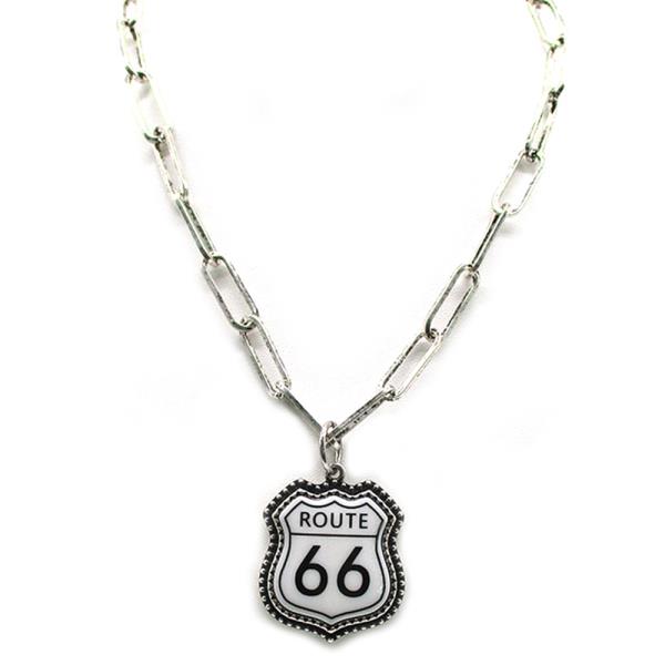 WESTERN ROUTE 66 PENDANT NECKLACE