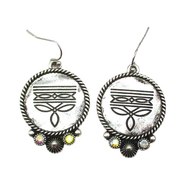WESTERN SYMBOLIC DROP EARRING