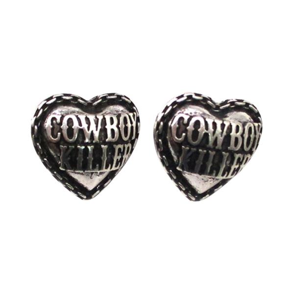 WESTERN COWBOY HEART SHAPE EARRING