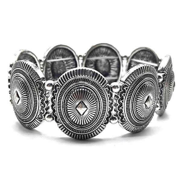 WESTERN CONCHO STRETCH BRACELET
