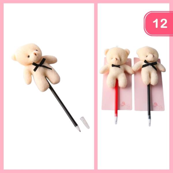 PLUSH BOWTIE BEAR PEN (12 UNITS)