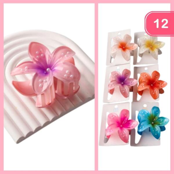 PEARL SPOTTED PLUMERIA CLAW CLIP (12 UNITS)