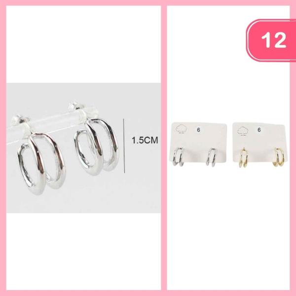 HUGGIE HOOP EARRING (12 UNITS)
