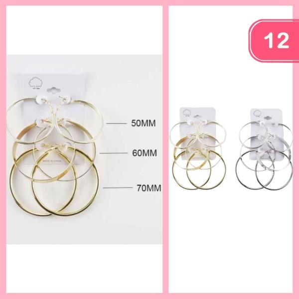 HOOP EARRING SET (12 UNITS)