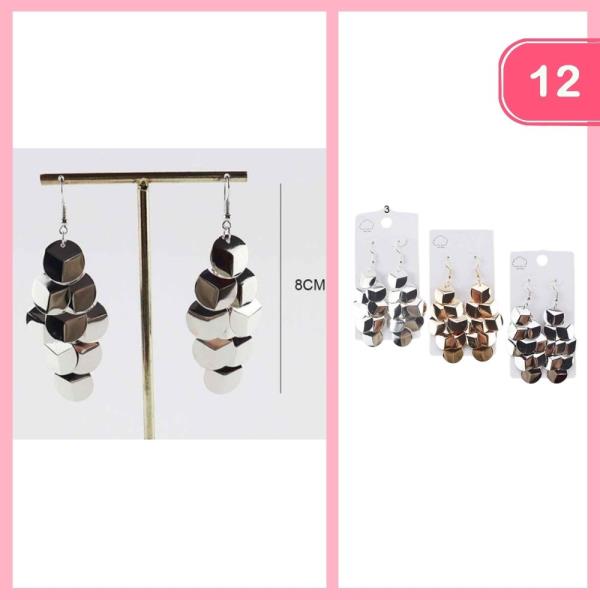 CIRCLE DANGLE EARRING (12 UNITS)