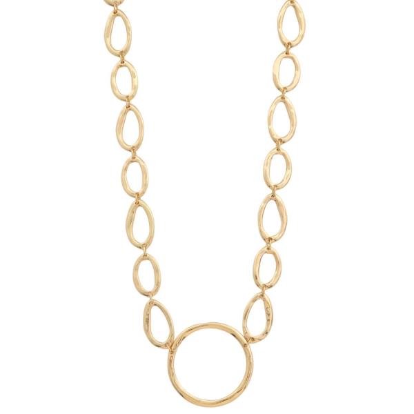 OVAL LINK METAL NECKLACE