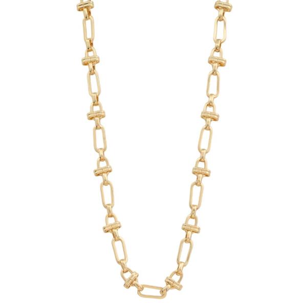 OVAL LINK METAL NECKLACE