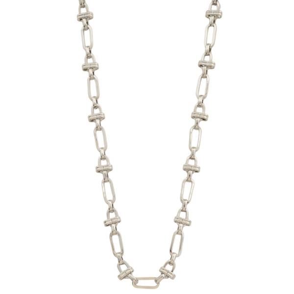 OVAL LINK METAL NECKLACE