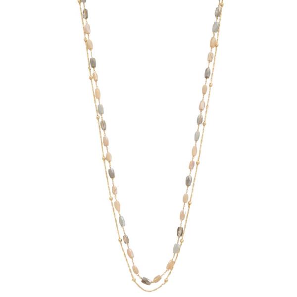 BEADED LAYERED NECKLACE