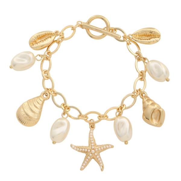 SEALIFE CHARM METAL OVAL LINK BRACELET