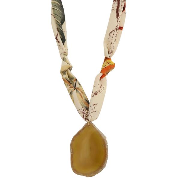 STONE PENDANT SCARF NECKLACE