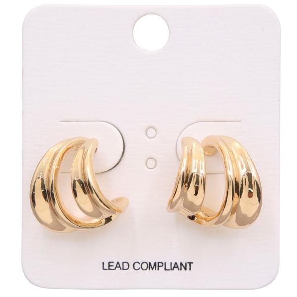 DOUBLE HOOP METAL EARRING
