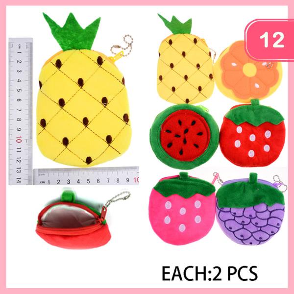 FRUIT COIN PURSE KEYCHAIN (12 UNITS)