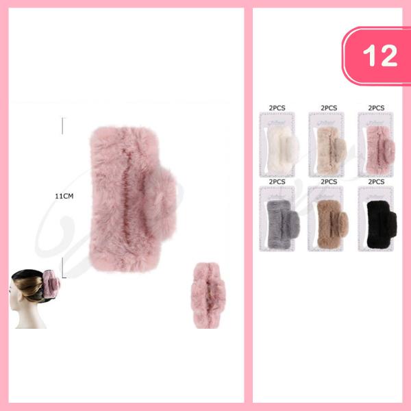 FUSSY HAIR CLAW CLIP (12 UNITS)