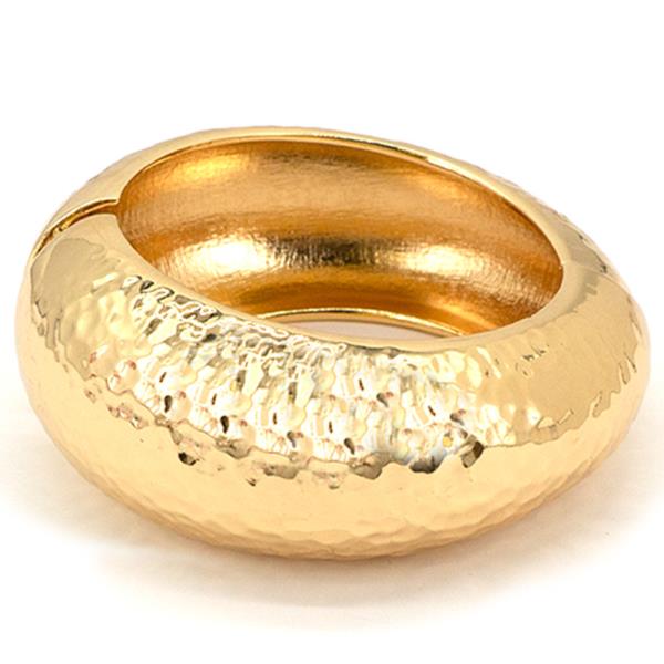 HAMMERED METAL DOME BANGLE BRACELET