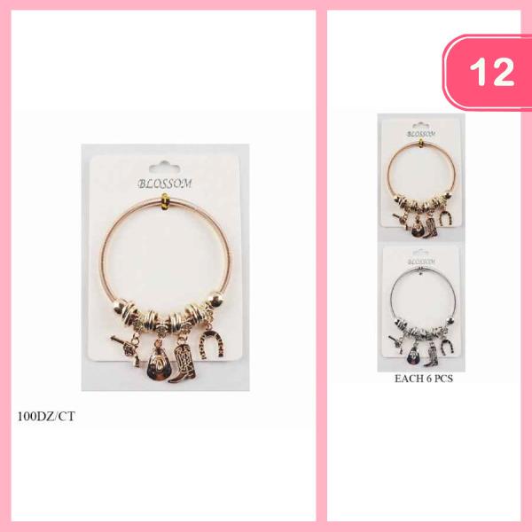 WESTERN CHARM BRACELET (12 UNITS)
