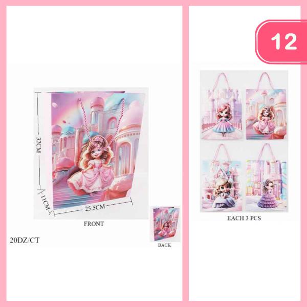 CUTE PRINCESS GIFT BAG (12 UNITS)
