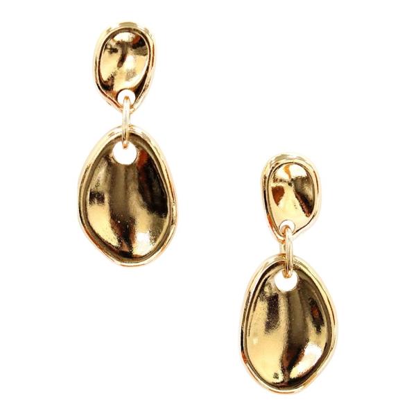 METAL TEARDROP DANGLE EARRING