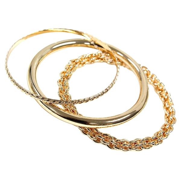 TEXTURED METAL THIN BANGLE MULTI BRACELET SET